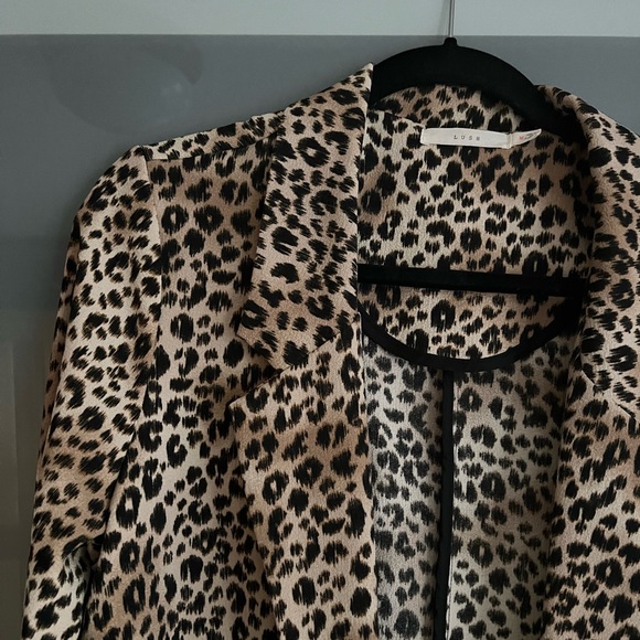 Drapey Leopard Print Blazer sz M - Picture 3 of 4